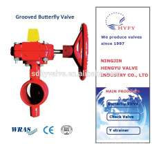 Cuerpo de EPDM PN10/16 de DN150DN200 cubrió la válvula de mariposa ranurada